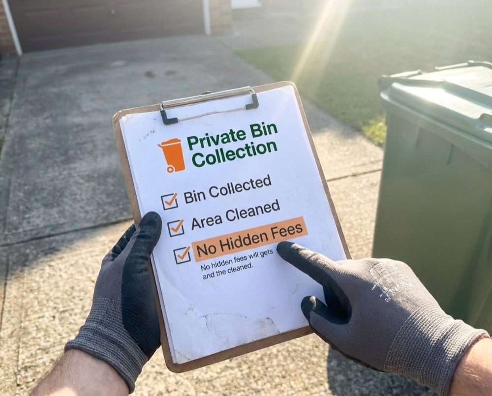 Transparent, honest private bin collection service in Aldwick